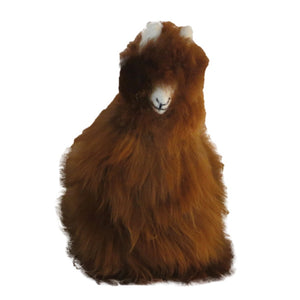 6.5 inch Real Alpaca Fur Figurine - Peru