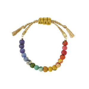 Kantha Rainbow Slide Bracelet - India