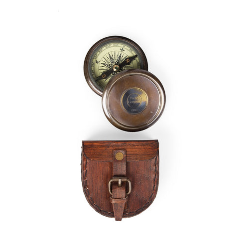Compass with Leather Case - India