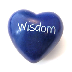 Wisdom Soapstone Word Heart - Kenya