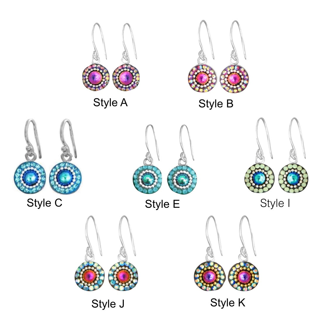 Earrings Crystal MOSAIC COLLECTION. Boho buy style.