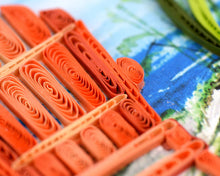 Beach Adirondack Chairs Quilled Greeting Card