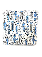Block Printed Kantha Baby Blanket - Fish Print