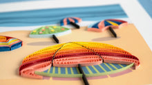 Beach Umbrellas Quilled Greeting Card
