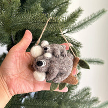 Felt Koala with Baby Ornament