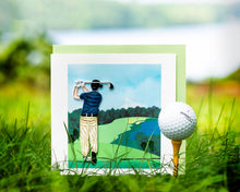 Golfer Quilled Card