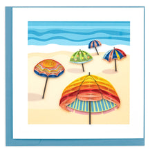 Beach Umbrellas Quilled Greeting Card