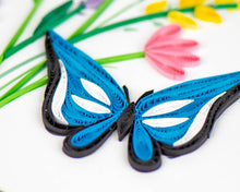 Butterfly & Wildflowers Quilled Greeting Card
