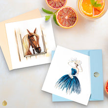 Horse in Stable Quilled Greeting Card