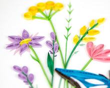 Butterfly & Wildflowers Quilled Greeting Card