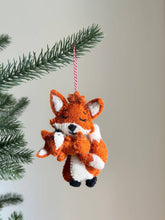 Felt Ornament - Fox and Baby