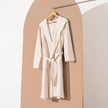 Turkish Cotton Light Weight Hood Robe - Thin Stripe