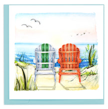 Beach Adirondack Chairs Quilled Greeting Card