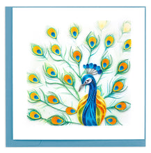 Peacock Feather Quilled Card