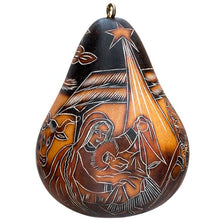 Nativity Gourd Ornament