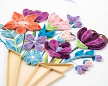 Playful Flower Bouquet Quilled Greeting Card