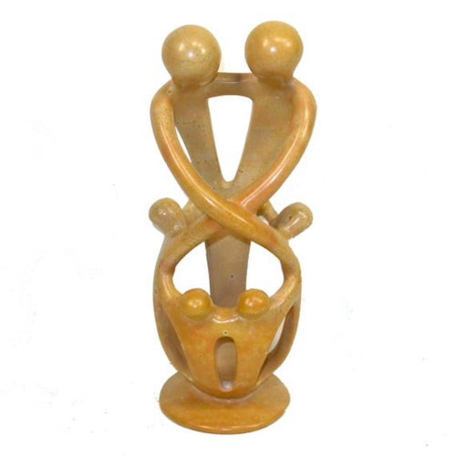 Soapstone Family Sculpture, 4 Children - Kenya