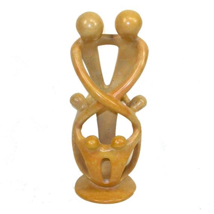 Soapstone Family Sculpture, 4 Children - Kenya
