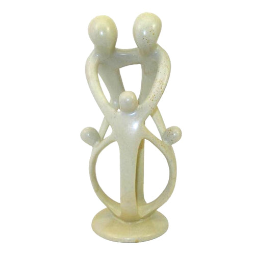 Soapstone Family Sculpture, 3 Children - Kenya