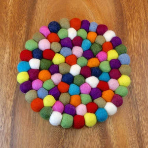 Felt Ball Trivet - Nepal