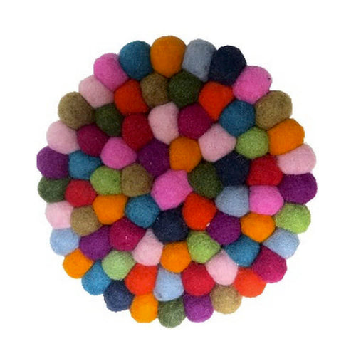 Felt Ball Trivet - Nepal