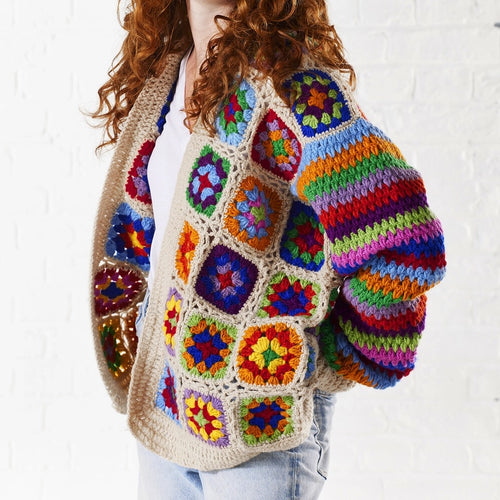 Crochet Granny Square Cardigan - Nepal