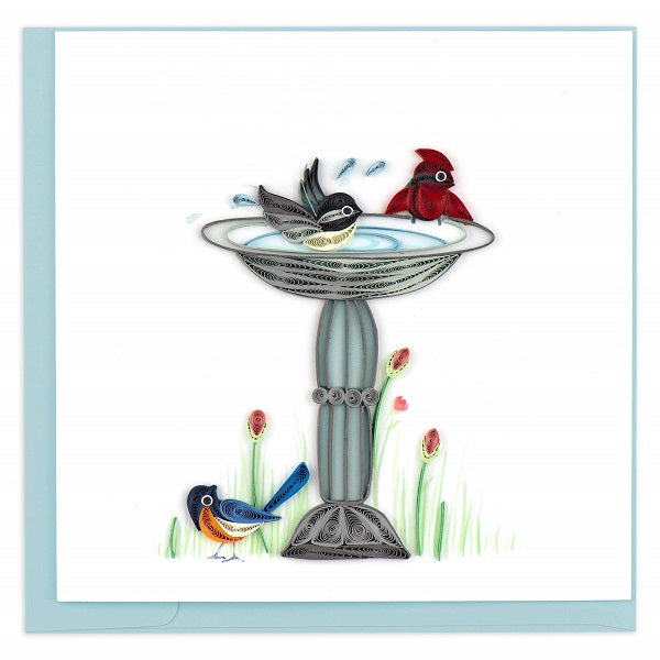 Quilled Bird Bath Card - Vietnam