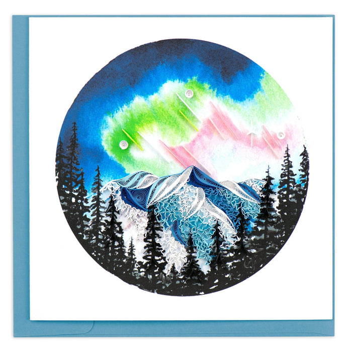Quilled Northern Lights Card - Vietnam