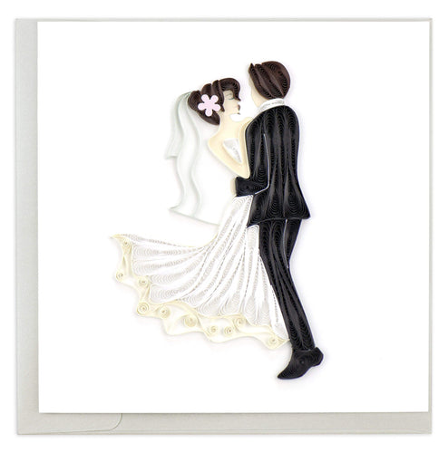 Quilled Bride & Groom Dancing Card - Vietnam