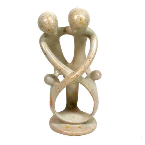 Soapstone Family Sculpture, 2 Children - Kenya