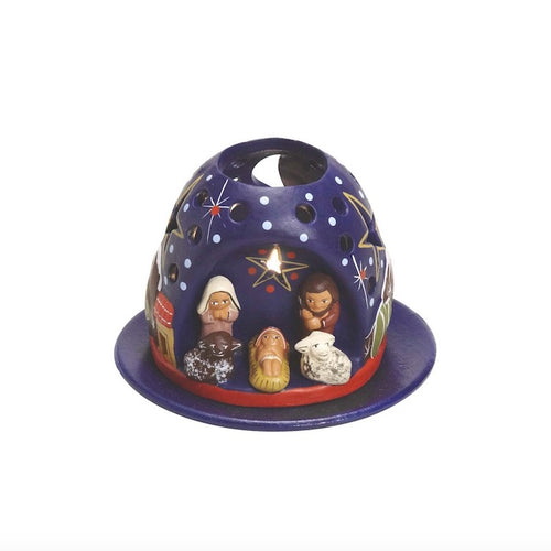 Tea Light Mountain Nativity - Peru