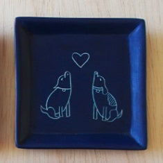 Loving Dogs Soapstone Dish - Kenya