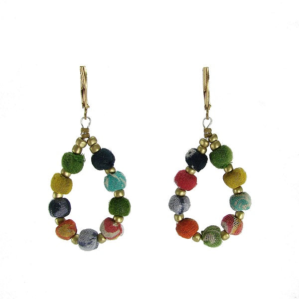 Kantha Bead Earrings - India