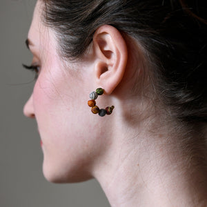 Kantha Little Hoop Earrings - India