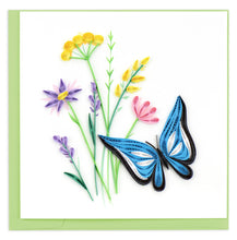Butterfly & Wildflowers Quilled Greeting Card
