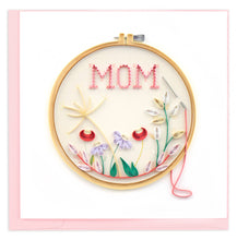 Mother's Day Cross Stitch Quilled Greeting Card