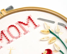 Mother's Day Cross Stitch Quilled Greeting Card