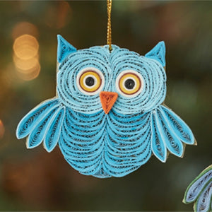 Quilled Paper Owl Ornament - Vietnam