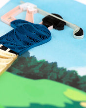 Golfer Quilled Card
