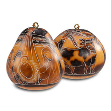 Nativity Gourd Ornament
