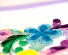 Floral Rainbow Heart Quilled Greeting Card