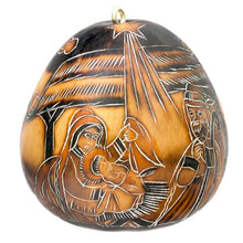 Nativity Gourd Ornament