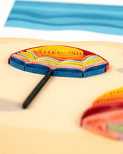Beach Umbrellas Quilled Greeting Card