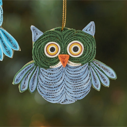Quilled Paper Owl Ornament - Vietnam