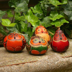 Gourd Owl Ornament - Peru