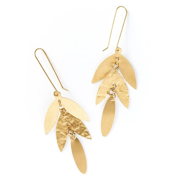Chameli Leaf Drop Earrings - India