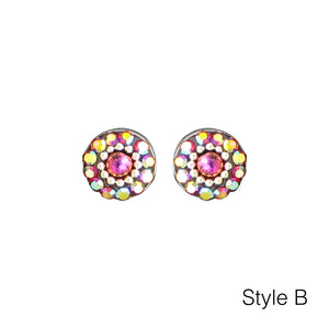 Circle Stud Mosaic Earrings - Mexico