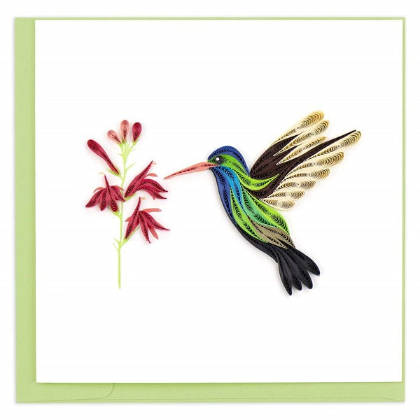 Quilled Broadbilled Hummingbird Card - Vietnam