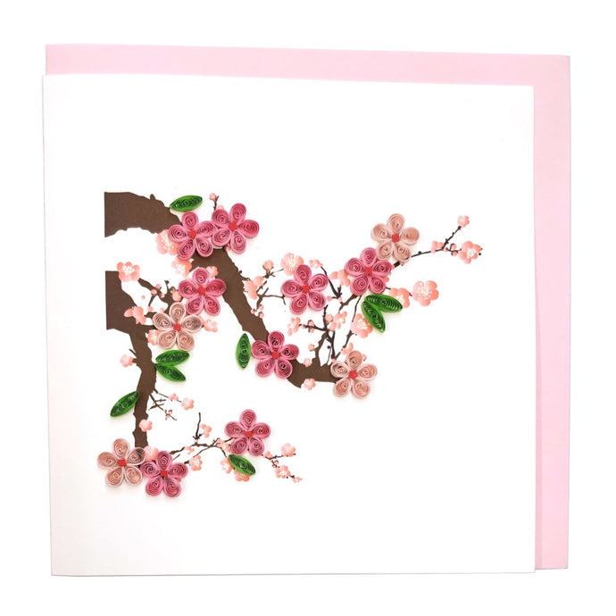 Quilled Cherry Blossom Card - Vietnam
