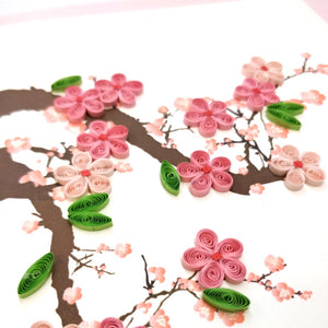Quilled Cherry Blossom Card - Vietnam